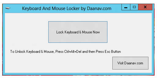 Free Keyboard And Mouse Locker Utility for Windows