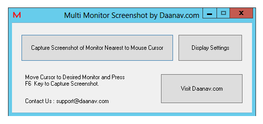 Multi Monitor Screenshot Software Utility for Windows