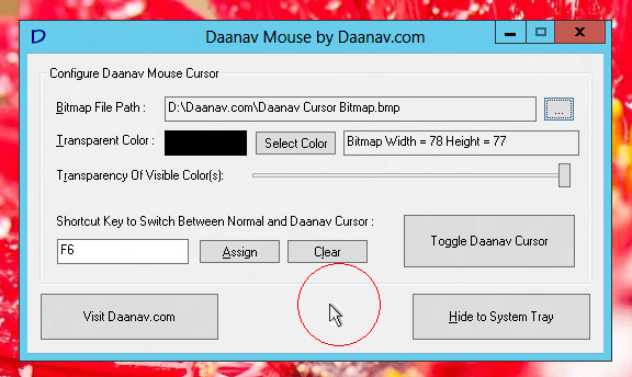 Make You Mouse Cursor Big, Huge or Even Small with Daanav Mouse