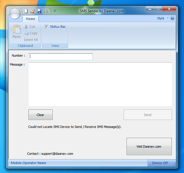 Send SMS from Windows 7 or Windows 8 Computer