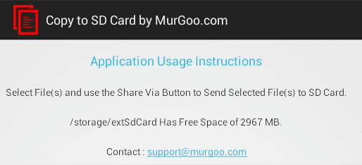 Copy to SD Card Usage Instructions on Android