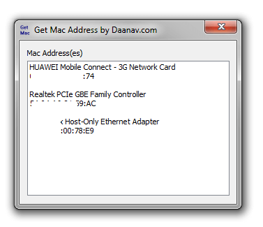 View MAC Address of Computer