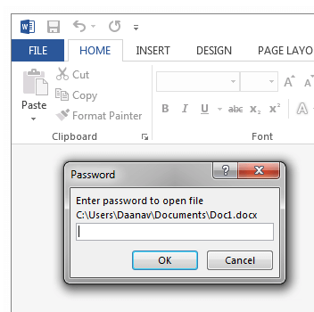 Lost Password of Word File