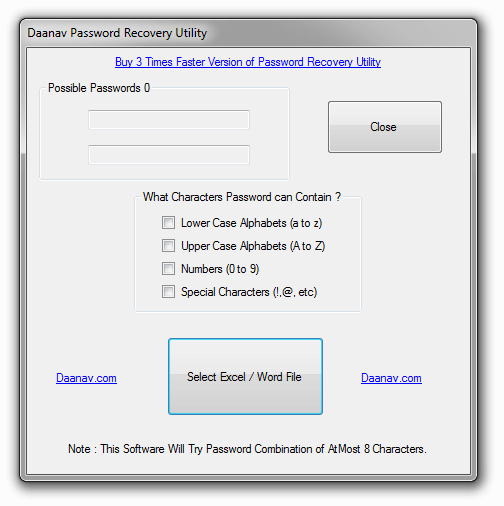 Recover Excel Password