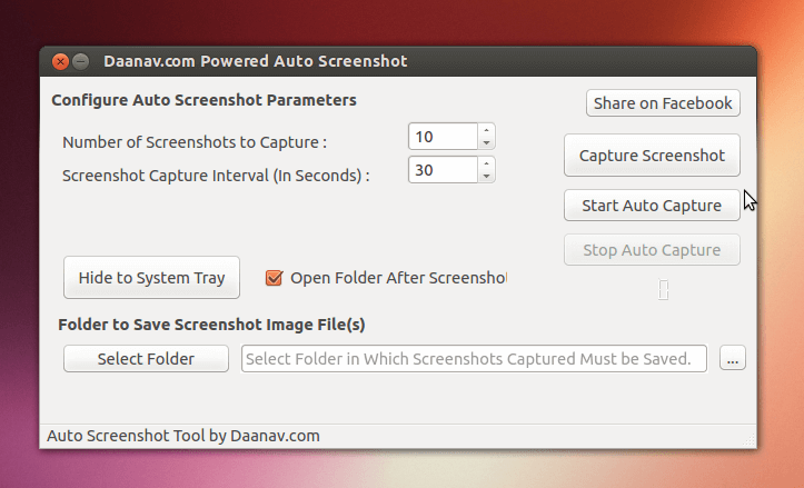 Auto Screenshot on Linux Ubuntu