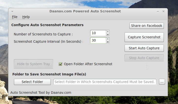 Linux Auto Screenshot on Linux Mint Cinnamon