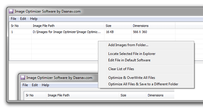Image Optimizer with Image Loaded to Optimize Image Optimizer with Image Loaded to Optimize