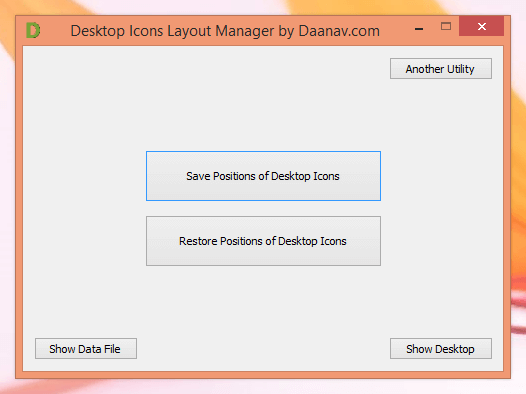 Software to Save and Restore Desktop Icons Layout on Windows 7, Windows 8 and Windows 8.1
