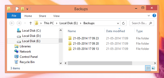 File and Folder Backup done by Backup Software