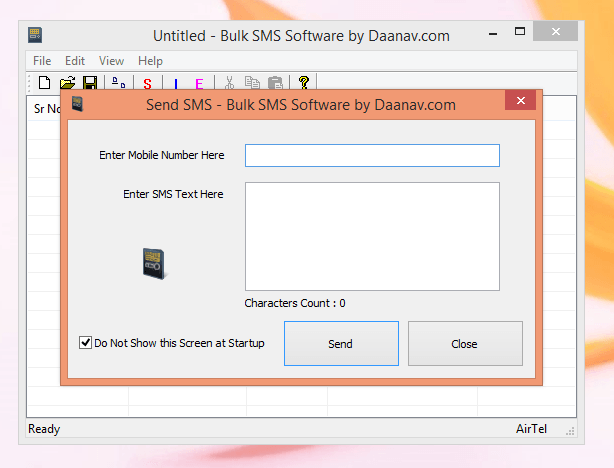 Send a Single SMS Message from the Bulk SMS Software