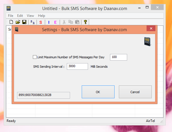 Settings of Bulk SMS Software