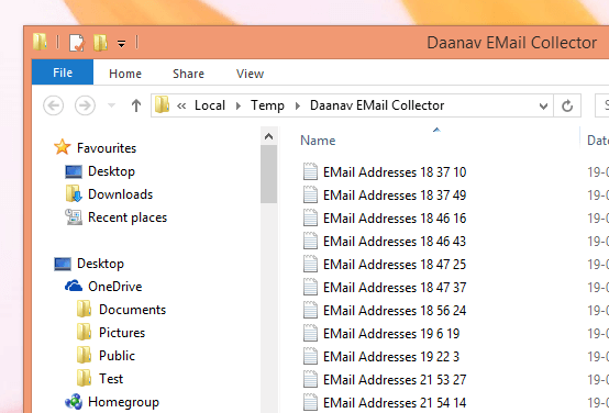 EMails Collected from Hard Disk