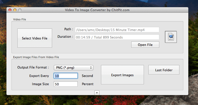 Mac Application to Convert Video to Pictures