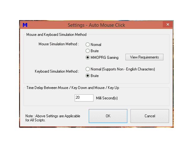 MMOPRG Gaming Mode in Auto Mouse Click