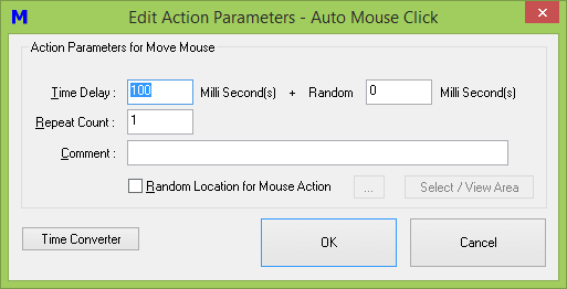 Edit Action Parameters of using inbuilt Macro Script Editor