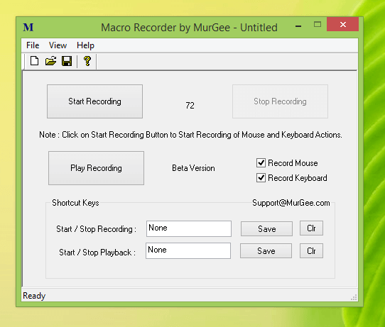 Macro Recorder to Record and Playback Mouse Clicks and Keystrokes