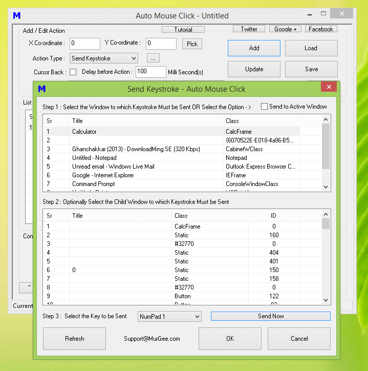 Send Keystrokes to Specific Application Window