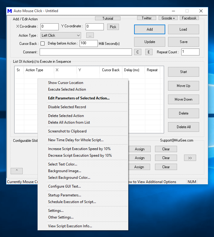 Inbuilt Macro Editor to Edit Mouse and Keyboard Actions
