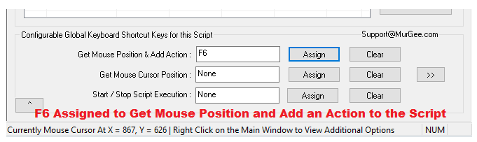 Keyboard Shortcut to Add a Mouse Click to the Macro Script