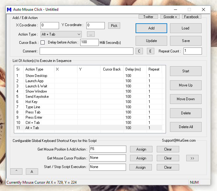 Mouse Clicking Alternative and Assistive Actions to Automate Repetitive Task