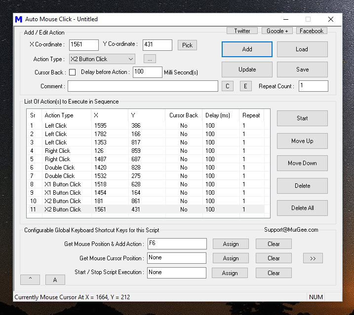 Mouse Clicking Script to Automate Mouse Clicking at predefined Screen Locations